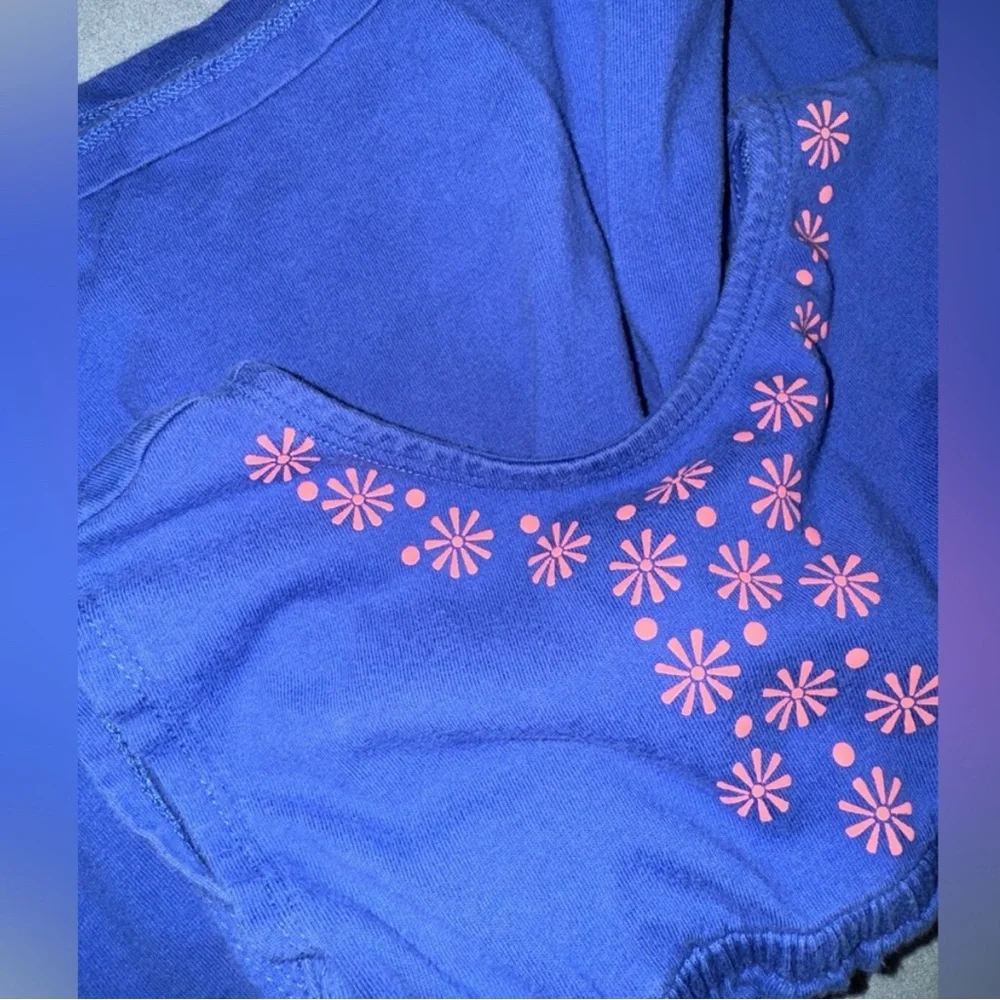 Gymboree Play Dress - Blue and Pink Floral Dots - Toddler Girls 2T